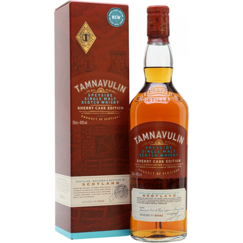 viskijs TAMNAVULIN Speyside Single Malt Sherry Cask 40%