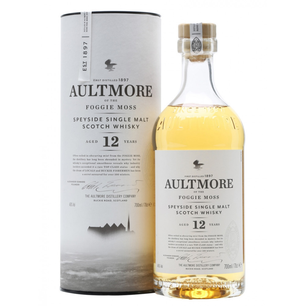 viskijs AULTMORE 12 Years Old Speyside Single Malt Scotch Whisky 46%